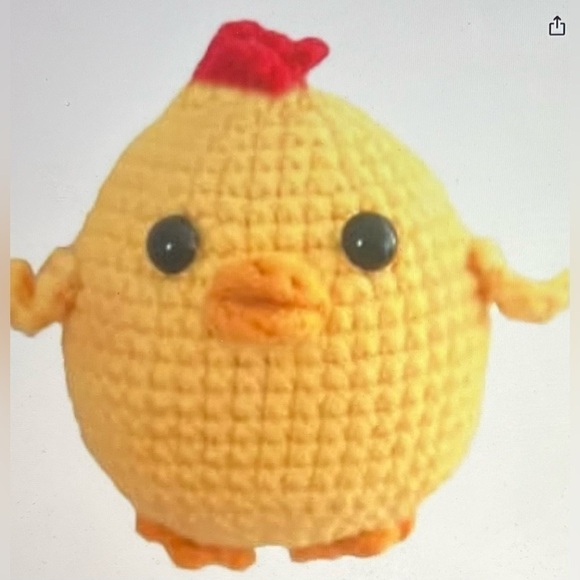 One Piece Yellow Chicken Beginners Crochet Kit Crochet Animal Kit - Picture 2 of 2